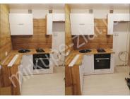 фото: Кухня белая с деревянной столешницей